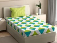 Wakefit Single Bedsheet Cotton, Bedsheet for Single Bed, Single Bedsheet, Cotton Bedsheet Single Bed, 144 TC 100% Cotton with 1 Pillow Cover, Premium Flat Bedsheet (Daniel, 90x60 Inches)