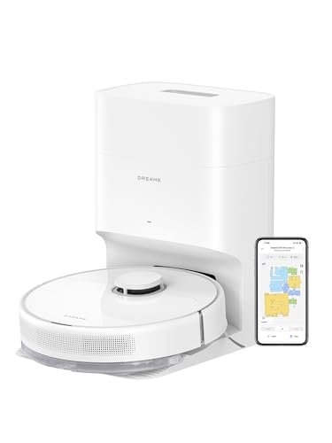 dreame D10 Plus Gen 2 Robot Vacuum Cleaner with Automatic Dust Emptying, Stores up to 90 Days of Dust, LiDAR Navigation, 6000 Pa Suction Power for Carpets and Pet Hair, 285-Minute Battery