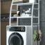 shopurb Storage Rack Shelf 3-Layer Over Washing Machine Storage Rack Utility Metal Bathroom Shelf Space Saver Organization For Laundry Room, Metal Bathroom Toilet Wash Basin Floor Stand Shelf