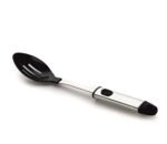 Crystal Nylon Slotted Serving Spoon with Steel Handle