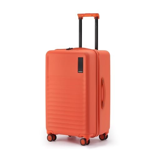 Mokobara The Aisle Trunk Check-in Luggage | 70L Capacity | Durable Polycarbonate Shell & YKK Zippers | TSA-Approved Lock & Super Silent Ninja Wheels | Ideal for Long Trips | Orange | Stardust