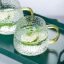 KELVEE Tea and Coffee Cup Glass Mug, Used for Tea, Coffee, Green Tea, Lemon Tea Cup with Handle Golden (410ml, Set of 2)