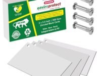 Pre Punched Unruled Index Flash Cards with Binder Pins, Blank Plain, 2x3.5 Inch, Small Size, 200 Gsm Ivory Cardstock, White, Pack of 200 Sheets with 4 Pins