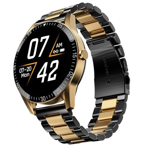 Fire-Boltt Talk Bluetooth Calling Smartwatch, 1.39" TFT Display with Dual Button, Hands On Voice Assistance, 120 Sports Modes, in Built Mic & Speaker (Talk, Black Dual)