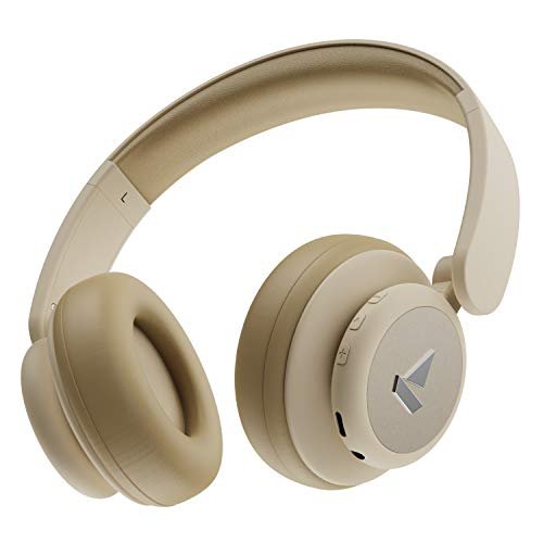 Boat Rockerz 450 Pro Bluetooth Wireless On Ear Headphones with Mic with 70 Hours Battery, 40Mm Drivers, Bluetooth V5.0 Padded Ear Cushions, Easy Access Controls and Voice Assistant(Hazel Beige)