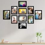Art Street Photo Frame For Wall Set of 10 Black Picture Frames For Home Decoration, Wall Decor EcoSeries -Size -6x8,5x7 Inches,Medium Density Fibreboard;Synthetic Wood;Plexiglass, Rectangular