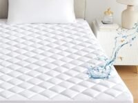 Ayka Waterproof Cotton Quilted Mattress Protector Queen Size Breathable Hypoallergenic Noiseless Ultra Soft Fitted Bed Protector 78x60 inch Mattress/Bed Cover (Queen 78x60 inch | 6.5x5 ft, White)