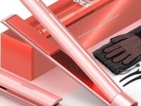 Bekind Apex 2-in-1 Hair Straightener Flat Iron | 1“ 460°F Straightener and Curler for All Hairstyles | UltraSmooth Tech | 15s Fast Heating & Temp Memory | Gift Set for Girls Women (Apex Peach)