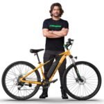E MOTORAD - RIDE THE ELECTRIC REVOLUTION T-REX AIR Unisex Electric Bicycle 29" Wheel Size 16.5" Frame 250W BLDC Motor Front Suspension 7 Speed Shimano Gears (Sundown Yellow, 29" Wheel, 16.5inch)