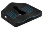 FOVERA Orthopedic Coccyx Plus Cushion | 2 Years Warranty | Seat Cushion for Chair, Car Seat Cushions, Memory Foam Sitting Pillow for Tailbone, Sciatica & Back Pain Relief (Mesh Black)