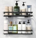 JIALTO Bathroom Accessories - Bathroom Shelf for Wall Mount Multipurpose - Stylish and Space-Saving Bathroom Organiser (38D X 13W X 5H)(2 Pcs) - Stainless Steel