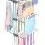 LiMETRO STEEL Stainless Steel Double Pole 3 Layer Stainless Steel Cloth Drying Stand with Hanger