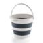 Rayen Mery Folding Bucket 12 litres, PP + thermoplastic, Light and Dark Grey, 35x26cm, plegado 35x6,5 cm