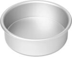 SEIKO Premium 8-Inch Diameter x 2-Inch Height Silver Round Aluminium Cake Tin – Professional-Grade, Durable Bakeware for Perfect Cakes, Cheesecakes, Desserts, Specialty Bakes, and More