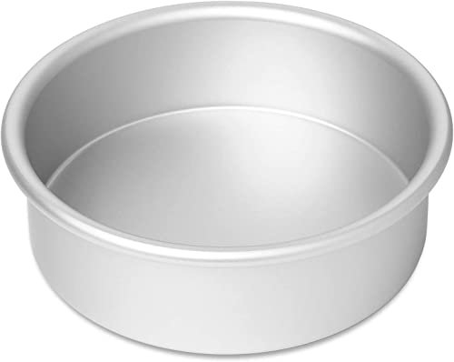 SEIKO Premium 8-Inch Diameter x 2-Inch Height Silver Round Aluminium Cake Tin – Professional-Grade, Durable Bakeware for Perfect Cakes, Cheesecakes, Desserts, Specialty Bakes, and More