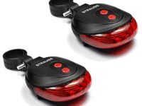 Strauss Bicycle Flash Tail Light with Laser | Waterproof 7 Light Modes | High Visibility for Night Riding | Rear LED Light (Pack of 2)