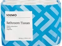 Amazon Brand - Solimo 3 Ply Toilet Paper/Tissue Roll - 12 Rolls (160 Pulls Per Roll)