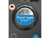 Bosch 7 kg 5 Star Fully-Automatic Front Loading Washing Machine (WAJ24209IN, Black, AI active water plus, In-Built Heater, BLDC Inverter motor, Steam)