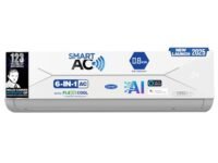 Carrier 1 Ton 5 Star Wi-Fi Smart Flexicool Inverter Split AC (Copper, Convertible 6-in-1 Cooling,Smart Energy Display,HD & PM 2.5 Filter, ESTER EDGE FXi (Wi-Fi), CAI12EE5R35W0,White)