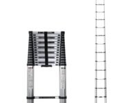 Corvids 4.4m (14.5 feet) Portable & Compact Aluminium Telescopic Ladder | 2-Year Warranty | EN131 Certified 15-Steps Foldable Multipurpose Step Ladder for Home & Outdoor use