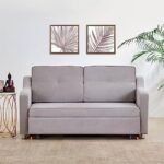 Home Centre Frodo Fabric Extended Sofa Bed - Grey