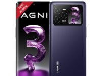 Lava Agni 3 5G (Heather Glass, 8GB+256GB) | India's 1st Dual AMOLED | 1.5K Curved Display | Dimensity 7300X | 50MP Triple AI Telephoto Camera | 66W Fast Charge | with Charging Adapter