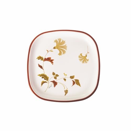 Nayasa Square Quarter Plate DLX | Set of 6 | Microwave Safe Snack Plate | Durable & Stylish | Perfect for Serving Snacks, Desserts & Small Meals | Kitchen Dinnerware | Maroon