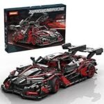 OSAMOS MOYU Hyper-Speed Race Car Model Kit Futuristic Building Set with Dual-Color Design for Building Bricks Blocks DIY Assembling Racing Car Construction Set 1:14 Scale (1391 pcs)