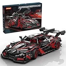 OSAMOS MOYU Hyper-Speed Race Car Model Kit Futuristic Building Set with Dual-Color Design for Building Bricks Blocks DIY Assembling Racing Car Construction Set 1:14 Scale (1391 pcs)