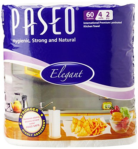 Paseo Tissues Plain Kitchen Towels - 4 Rolls