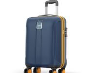 Safari Thorium Neo 8 Wheels 55 Cm Small Cabin Trolley Bag Hard Case Polycarbonate 360 Degree Wheeling System Luggage, Trolley Bags for Travel, Suitcase for Travel, Graphite Blue