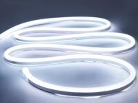 iNextStation Neon LED Strip Lights White 16.4ft/5m Neon Light Strip 12V Silicone Waterproof Flexible LED Neon Rope Lights for Bedroom Festival Indoor Outdoor Decor (Power Adapter not Included)
