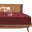 Trance Cotton Feel Terry Ultra Soft Waterproof Mattress Protector | Breathable - Hypoallergenic Mattresses Cover (75x48 inch | 6.25x4 feet, Maroon - Pack of 1)
