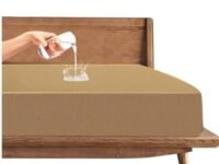 Trance Cotton Feel Terry Ultra Soft Waterproof Mattress Protector | Breathable - Hypoallergenic Mattresses Cover (72x60 inch | 6x5 feet, Brown - Pack of 1)