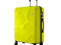 Safari Pentagon Pro 8 Wheels 75Cm Large Size Checkin Trolley Bag, Hard Case Polypropylene 360º Wheeling Luggage for Men & Women, Travel Bag, Suitcase for Travel, Trolley Bags for Travel, Green Lime