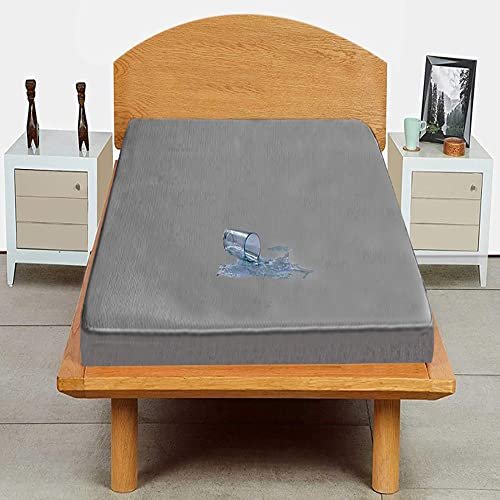 Trance Cotton Feel Terry Ultra Soft Waterproof Mattress Protector | Breathable - Hypoallergenic Mattresses Cover (78x36 inch | 6.5x3 feet, Grey - Pack of 1)