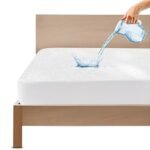GADDA CO 100% Waterproof Premium Cotton Feel Mattress Protector Double Bed 78x72 Inch|Ultra Soft Breathable & Hypoallergenic Fitted Bed Protector Terry Cover (6.5x6 feet, Fits Upto 10 Inches, White)