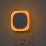2 Pack Plug in Dimmable Amber Night Light, Auto Dusk to Dawn Sensor, LED Night Light, Soft Glow, Diffused Light, for Kids, Sleep, Bathroom, Hallway, Kitchen, Bedroom, as Gifts