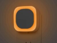 2 Pack Plug in Dimmable Amber Night Light, Auto Dusk to Dawn Sensor, LED Night Light, Soft Glow, Diffused Light, for Kids, Sleep, Bathroom, Hallway, Kitchen, Bedroom, as Gifts