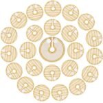 24 Pack Cotton Pads for Feeding Support, Feeding Pads Supplies G Shape Pads Button Covers for Feeding Care (Striped)