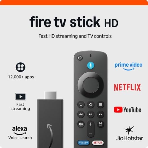 All-new Amazon Fire TV Stick HD, Alexa Voice Remote with TV power & volume controls, full HD streaming device