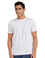 Amazon Brand - Symbol Men's Solid Cotton T Shirt | Round Neck | Half Sleeve | Plain-Regular Fit (Available in Plus Size and Combo Packs)