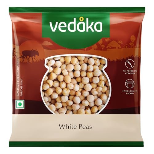 Amazon Brand - Vedaka Premium White Peas, 500g