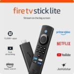 Amazon Fire TV Stick Lite with all-new Alexa Voice Remote Lite (no TV controls), HD streaming device | Now with App controls