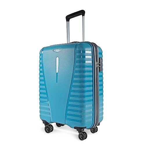 Aristocrat Airpro Check-in 66 Cm(Medium) Polypropylene 360 Degree 8 Wheels Trolley Bag for Travel Hard Case Luggage, Lightweight with Combination Lock & Robust Trolley with 7 Yrs Warranty (Teal Blue)