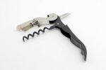 BISONBERG Metal Double Hinged Restaurant Waiter Quality Compact Corkscrew with Foil Cutter.