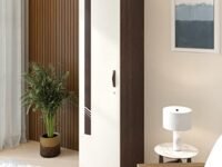 BLUEWUD Andrie Engineered Wood Single Door Wardrobe/Clothes Storage Rack Organizer Almirah Cupboard with Shelves for Bedroom Home Furniture (Wenge & White)