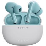 Boult W20 Truly Wireless in Ear Earbuds with 40H Playtime, Zen™ ENC Mic, 45ms Low Latency, 13mm Bass Drivers, Type-C Fast Charging, Made in India, Touch Control, IPX5 Ear Buds TWS (Glacier Blue)