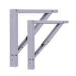 CMPAL Folding Table Bracket, Wall Mounted Study Table Stand/Laptop Foldable/Work for Home Office Solid Plywood Study Table, Pre-Assembled (12 inches)