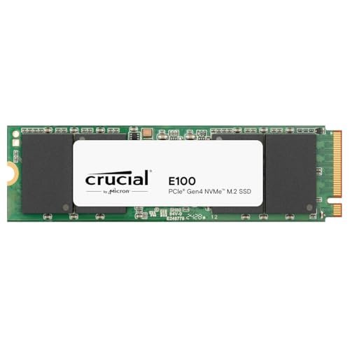 Crucial E100 480GB PCIe Gen4 2280 NVMe M.2 SSD